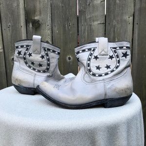 Golden Goose Gray Leather Boots